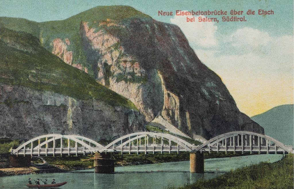 Brückenbau Brücke Salurn Etsch Südtirol