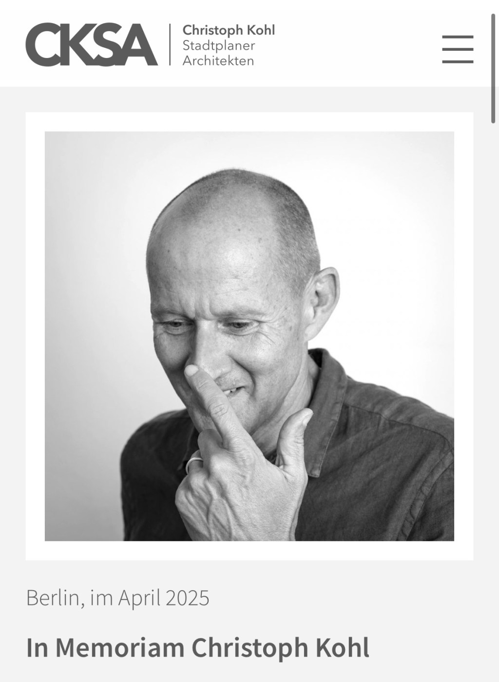 Der Städte- und Quartierplaner Christoph Kohl: Heimat und&nbsp;Heimaten