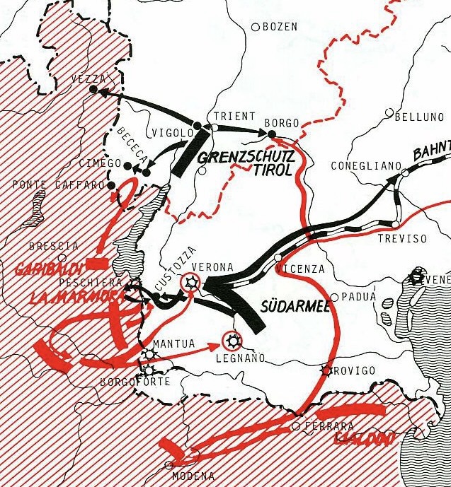 Die Verteidigung der Südgrenze Tirols&nbsp;1866